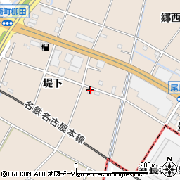 愛知県安城市尾崎町堤下32周辺の地図