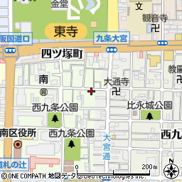 京都府京都市南区西九条南田町50周辺の地図