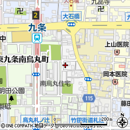 京都府京都市南区東九条西御霊町22周辺の地図