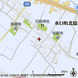 滋賀県甲賀市水口町北脇643周辺の地図