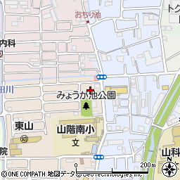 京都府京都市山科区東野八代5周辺の地図