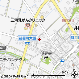 愛知県安城市篠目町肥田105周辺の地図