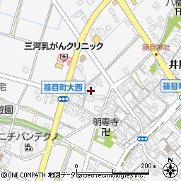 愛知県安城市篠目町肥田105周辺の地図