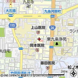 京都府京都市南区東九条東御霊町17周辺の地図