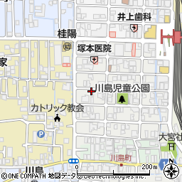 京都府京都市西京区川島有栖川町周辺の地図