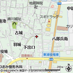 愛知県知多郡東浦町緒川下出口14周辺の地図
