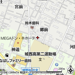 愛知県岡崎市森越町郷前40周辺の地図