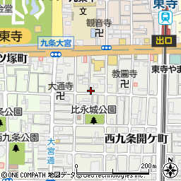 京都府京都市南区西九条東比永城町52周辺の地図