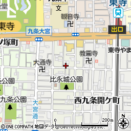 京都府京都市南区西九条東比永城町51周辺の地図