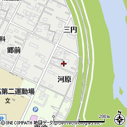 愛知県岡崎市森越町河原周辺の地図