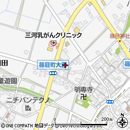 愛知県安城市篠目町肥田周辺の地図