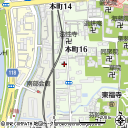 アパートメント東福寺周辺の地図