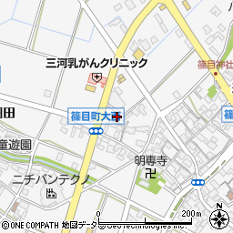 愛知県安城市篠目町（肥田）周辺の地図