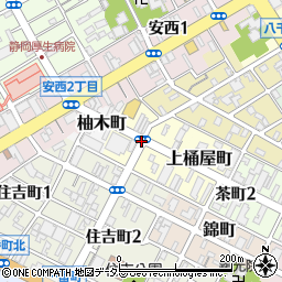 静岡県静岡市葵区土太夫町周辺の地図