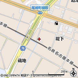 愛知県安城市尾崎町堤下47周辺の地図