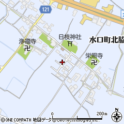 滋賀県甲賀市水口町北脇643-25周辺の地図