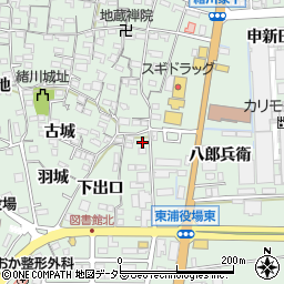愛知県知多郡東浦町緒川下出口13周辺の地図