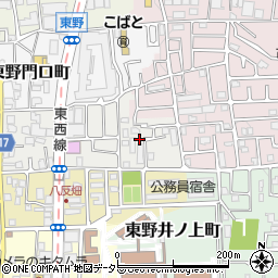 京都府京都市山科区東野百拍子町12周辺の地図