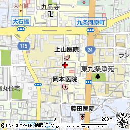 京都府京都市南区東九条東御霊町21周辺の地図