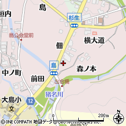 兵庫県川辺郡猪名川町島佃周辺の地図