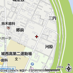 愛知県岡崎市森越町郷前66周辺の地図
