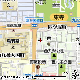 京都府京都市南区西九条南田町周辺の地図