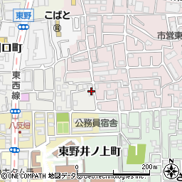 京都府京都市山科区東野百拍子町2周辺の地図