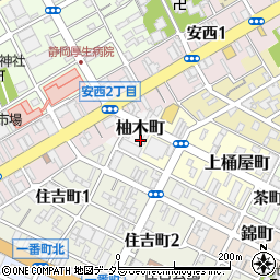 静岡県静岡市葵区柚木町周辺の地図