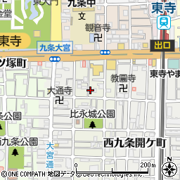 京都府京都市南区西九条東比永城町72周辺の地図