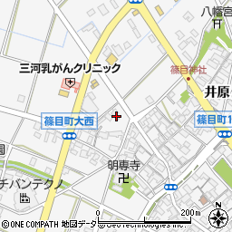 愛知県安城市篠目町肥田66周辺の地図