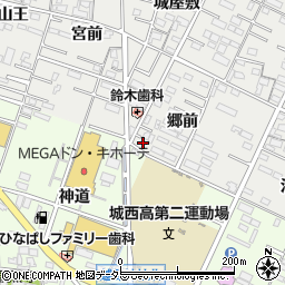 愛知県岡崎市森越町郷前13周辺の地図