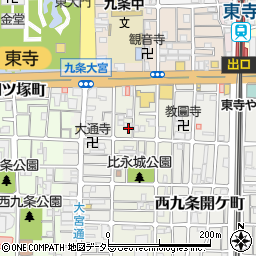 京都府京都市南区西九条東比永城町54周辺の地図