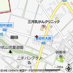 愛知県安城市篠目町肥田22-1周辺の地図