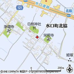 滋賀県甲賀市水口町北脇643-3周辺の地図