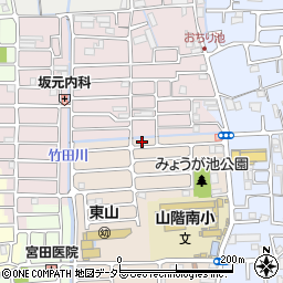 京都府京都市山科区東野八代1周辺の地図