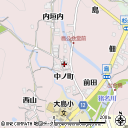 兵庫県川辺郡猪名川町島中ノ町周辺の地図