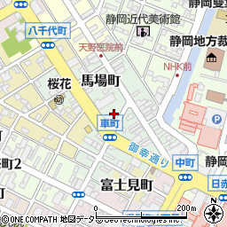 静岡県静岡市葵区車町41周辺の地図