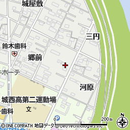 愛知県岡崎市森越町郷前64周辺の地図