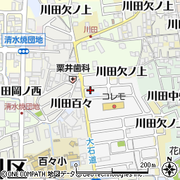 京都府京都市山科区川田菱尾田4周辺の地図