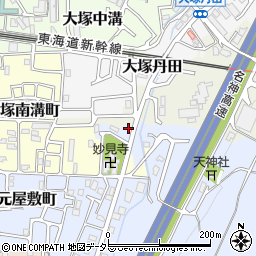 京都府京都市山科区大塚大岩1周辺の地図