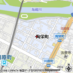 三重県四日市市陶栄町周辺の地図