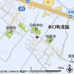 滋賀県甲賀市水口町北脇643-5周辺の地図