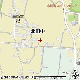 兵庫県神崎郡市川町北田中114-2周辺の地図