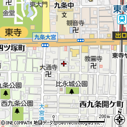 京都府京都市南区西九条東比永城町周辺の地図