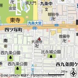 京都府京都市南区西九条比永城町58周辺の地図