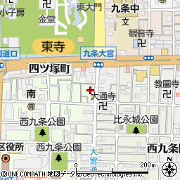 京都府京都市南区西九条比永城町周辺の地図