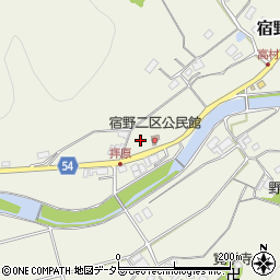 大阪府豊能郡能勢町宿野周辺の地図