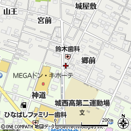 愛知県岡崎市森越町郷前11周辺の地図