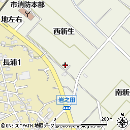 愛知県知多市新知（西新生）周辺の地図