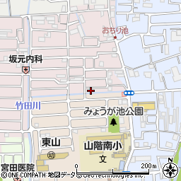 京都府京都市山科区西野大鳥井町23-72周辺の地図